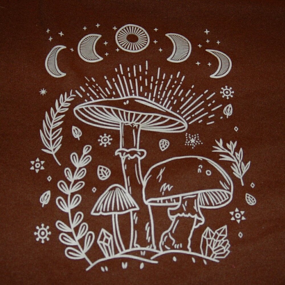 SHEIN Sweatshirt Sz L Unisex Mushroom Cozy - Picture 2 of 5